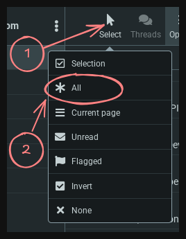 select all